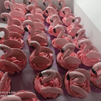 CU107 Cupcakes flamingo