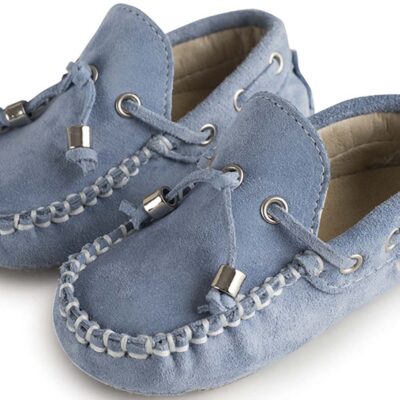 Βαπτιστικά παπούτσια περπατήματος Babywalker BW.4139light blue Καστόρινα δετά loafer