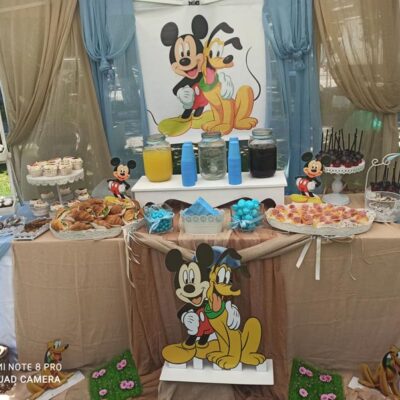 Στολισμός βάπτισης με θέμα Mickey & Pluto