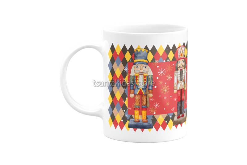 TS526_A-Mug-Koupa-Vaptisi-Gift-Christmas-Xmas-Doro-Kids-Fun-nutcracker-wooden-rhombus-pattern-1