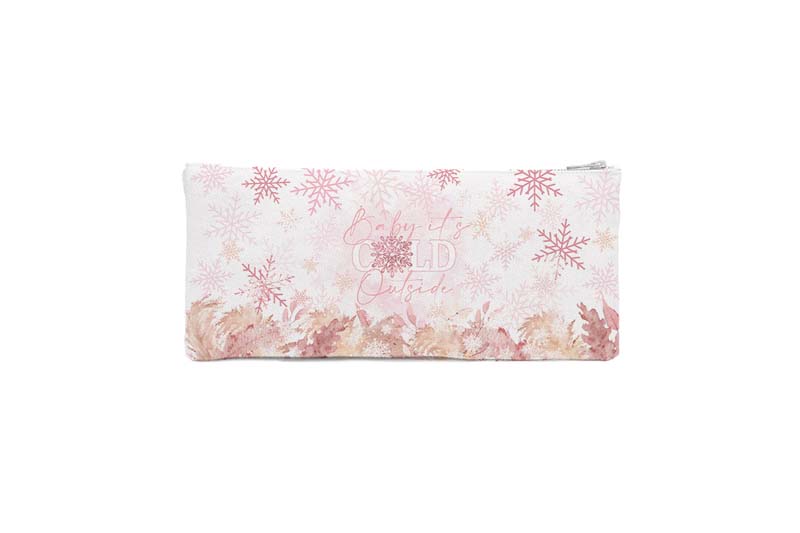 TS530-Tsantakides-Christmas-Xmas-Pencil-Case-Kasetina-Pencilcase-Gift-Doro-Present-Kids-Winter-Girl-Snow-Pink-Cold-Outside-Baby-Classy-Pastel