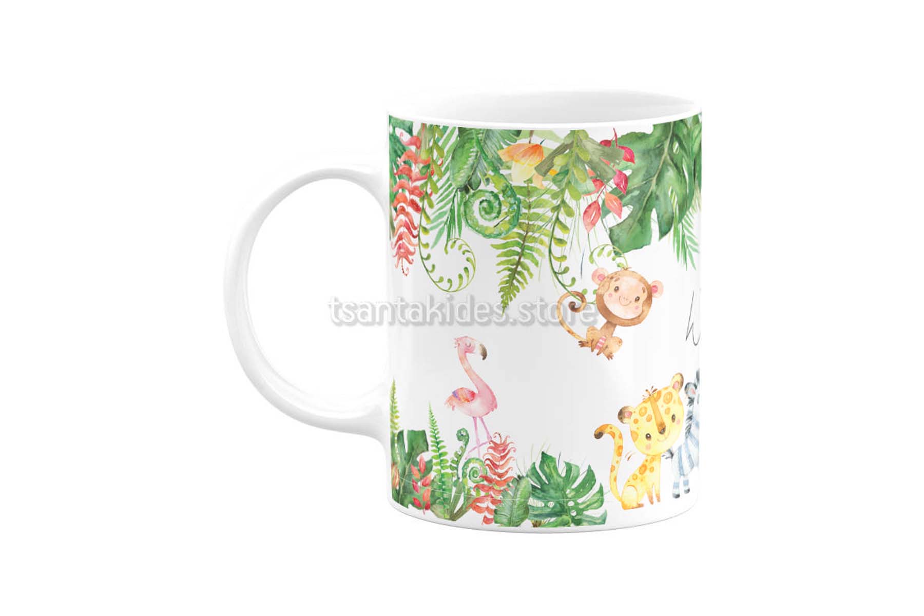 TS262-mug-koupa-vaptisi-boboniera-animals-jungle-flamingo-tropical-01