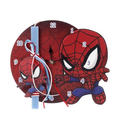 Πασχαλινή λαμπάδα σετ με ρολόι Spiderman ΠΛ692