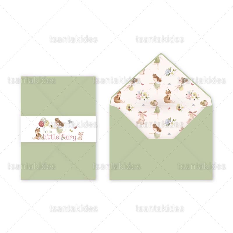 Προσκλητήριο βάπτισης για κορίτσι  EXCLUSIVE COLLECTION 2024 Our Little Fairy 