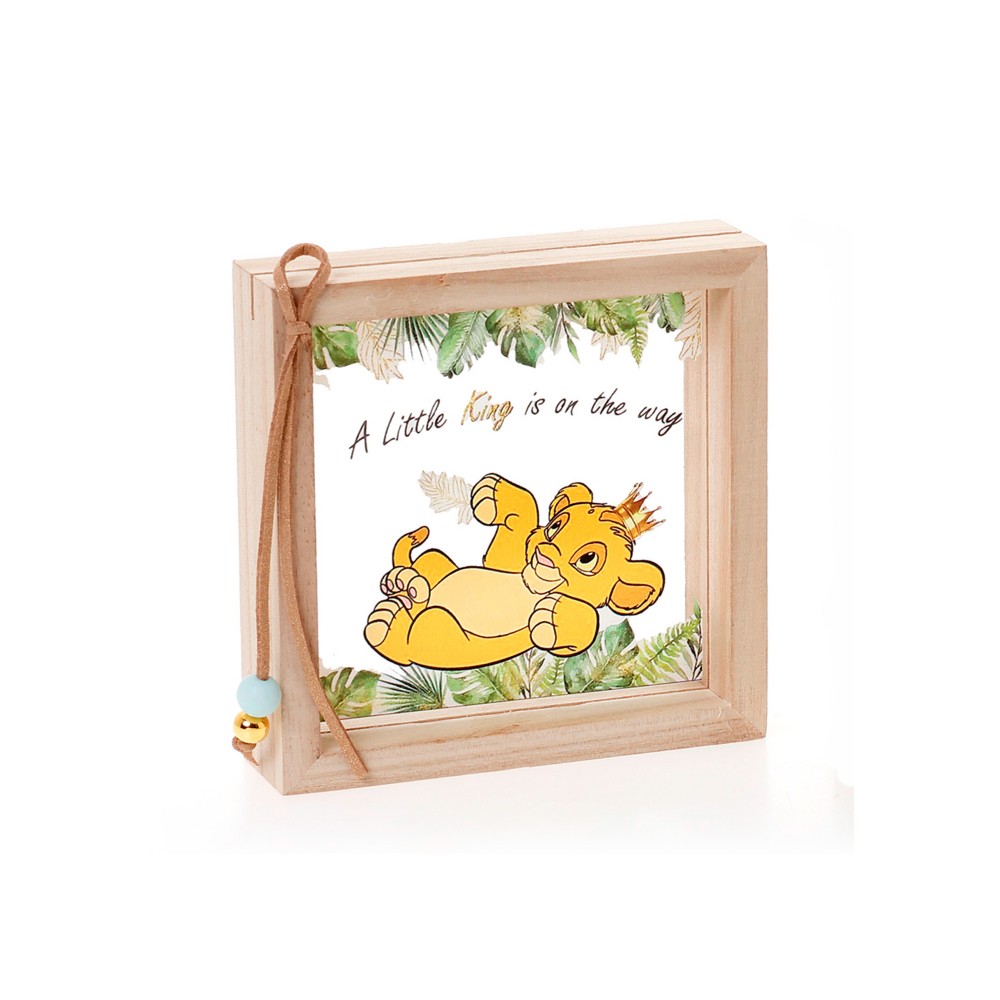 Ξύλινη Κορνίζα Plexiglass “A Little King is on the Way” ΚΠΔ-57