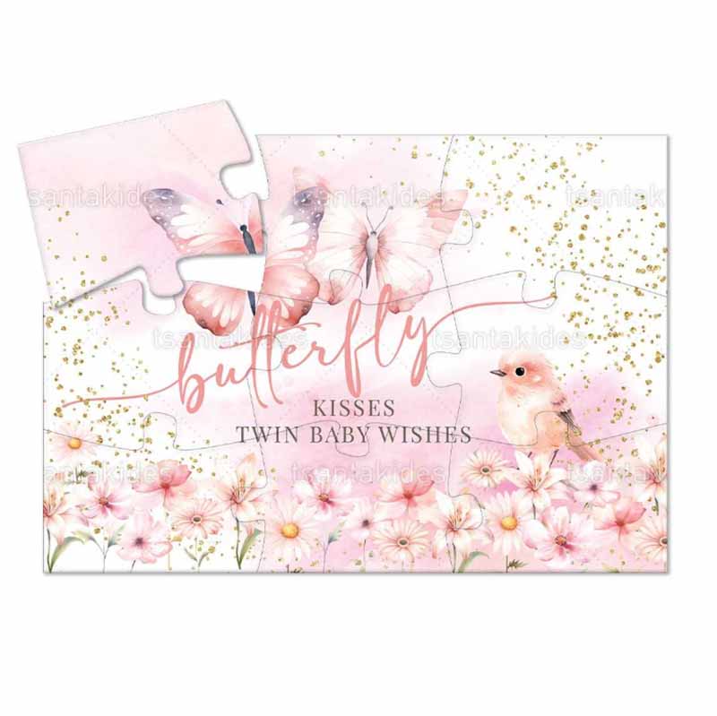 Παζλ με 9 κομμάτια εκτυπωμένο με θέμα Baby Butterflies twins
