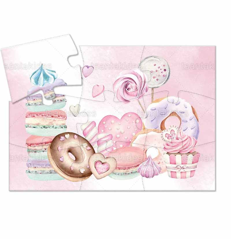 Παζλ με 9 κομμάτια εκτυπωμένο με θέμα Baby Patisserie