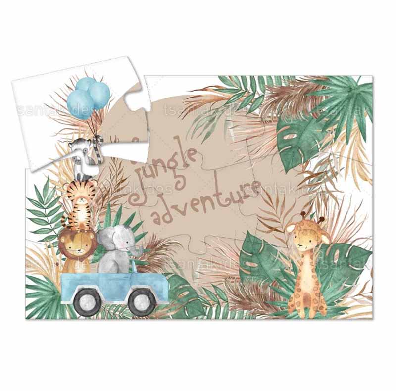 Παζλ με 9 κομμάτια εκτυπωμένο με θέμα Baby Boho safari jungle