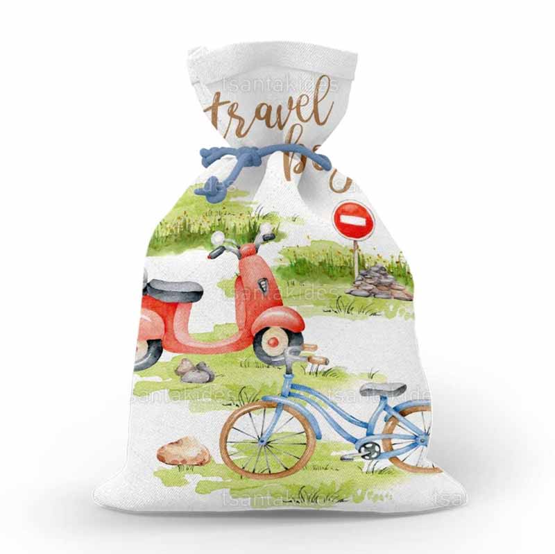 Υφασμάτινο πουγκί εκτυπωμένο με θέμα Travel & Transport