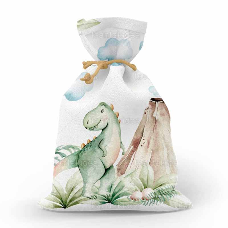 Υφασμάτινο πουγκί εκτυπωμένο με θέμα Dinosaurs